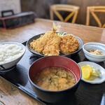 Manpuku - アジフライと自家製ポテトコロッケの定食