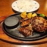 Steak no Don Tomisato Inta-Ten - ハンバーグ&仔牛のスライス