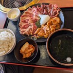 Anraku Tei Higashikawaguchi Ten - チビが注文した、特盛りトリプル300ランチ(税込2,618→クーポンで2,356円)