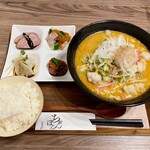 ちゃんぽん 玉ねぎ - 料理写真:モツ担々ちゃんぽん、玉ねぎランチセット、ライス