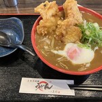 三ツ島 真打 - 料理写真:俺の温玉とり天カレーうどん　1170円