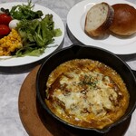 Kamepan Cafe - ｶﾚｰ番町のﾁｰｽﾞﾊﾝﾊﾞｰｸﾞｾｯﾄ