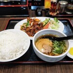 元祖 名古屋中華 渡辺 - スブタ定食1050円 御飯大盛50円