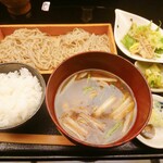 そばきり酒房 すだ金 - 「鴨汁せいろ蕎麦 (1,400円・税込)」＆＋100円でごはんをセットに