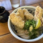 手打うどん 麦蔵 - かしわぶっかけ