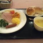 Marroad Inn Omiya - 朝食はバイキングでなく和か洋をチョイスするセットメニューでした。