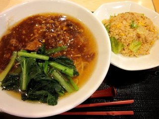 Togen Yunimo Chiharadai Ten - 牛バラあんかけ麺＋半チャーハン！(2014,08/06)