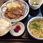 Daisuke Udon Kawazu Ten - 生姜焼き定食