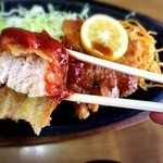 Yaki Katsu Marufuku - 焼きかつ特上の断面！肉厚！