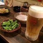 Okinawa Izakaya Samurai Chanpuru Shimizu Ten - オリオンビール　枝豆