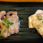 Shichirin Yakiniku Anan Shinmatsudo Ten - 1,500円コース・厚切り豚バラ・鶏せせり(2人前) 