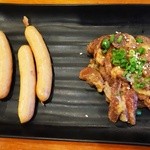 Shichirin Yakiniku Anan Shinmatsudo Ten - 1,500円コース・ポークウインナー・味噌牛タン(2人前) 