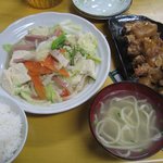 Inau no Sato - トーフチャンプルー定食＋てびち＠2009/11/01