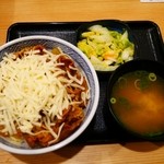 Yoshinoya Adachi Hokima Ten - 牛丼 並盛￥３００ ＋Ｂセット￥１３０＋チーズ￥１００