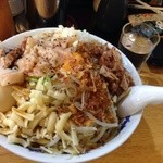 らーめん豚義 - 汁なし+野菜ニンニクアブラカラメ