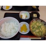 霧島サービスエリア（上り線）　レストラン - 私は「冷や汁定食（880円）」・・冷や汁も宮崎名物ですね。