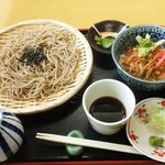 Teuchi Soba Abechuu - ランチ　蕎麦＋ミニかき揚げ丼