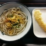 たら福本舗 - かけうどん並290円＋いか天160円