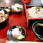 Soba Dokoro Rikiyo - ざる＋ミニ焼肉丼セット  972円