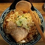 麺家とみ - 尾道らぁめん(細麺)大盛550円＋100円