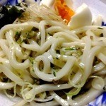 NEWDAYS Tachikawa Ten - だしとうどんを混ぜていただきます。