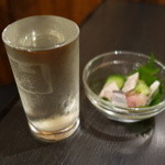 Uoba “SAKA-BAR” uoino - お酒は冷酒をいただきました。富久長(700円)喜久泉(600円)麒麟山(550円)