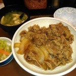 Sukiya Tama Kotta Ten - ◆牛丼中盛りお新香セット＋温玉 650円