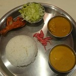 Indian Restaurant Sagar - チキンカレー、海老カレー、ご飯version