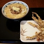 Marugame Seimen Toyota Ten - 肉玉あんかけ　並盛　&ゲソ天