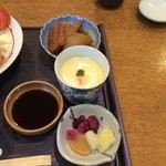 いっしきお食事処 - 小鉢＆茶碗蒸し＆漬物