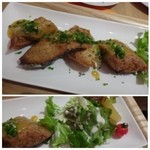 FISH&FISH - ＊羽カツオは大き目の切り身が4切れですので、ボリュームがあります。私には2切れ程度で良いですね。
味噌だれは少し甘めですけれど、鰹と共に頂くと丁度いいですね。