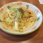 サイゼリヤ - キャベツのペペロンチーノ:二皿目(作り直しの分)