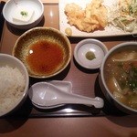 やよい軒 - とり天とだんご汁の定食（期間限定）