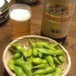 Shirokiya Nakano Kitaguchi Ekimae Ten - 大瓶ビール＋お通し（二人前）