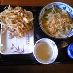 丸亀製麺 - 野菜あきあげとかけうどん　2016.4下旬