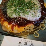 Okonomiyaki Daikokuya - 基本の肉玉そば620 円にトッピングトロロ＋150円  旨そう♪