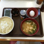 Sukiya Miyoshi Miyoshi Ten - H28.6月 とん汁たまごかけご飯定食