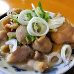 すがい食堂 - 「ラーメン定食（もつ煮込み）」の もつ煮込み（２０１６年８月）