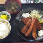 ワーサン亭 - ミックスフライ定食（500円）