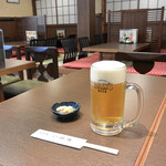 砂場 - 生ビール 中（税別500円）