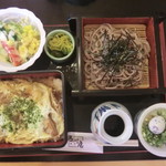 玉川屋 - カツ重よざる蕎麦のセット