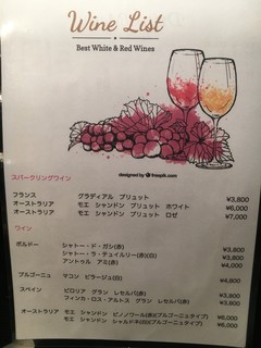 h Three Codes - (メニュー)Wine List