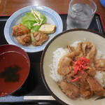 Donburi Tei Tsuruya - からあげ付き焼肉丼　￥500-