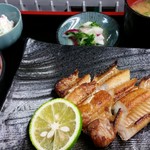 はまがわ - 季節限定。穴子しょうゆ干定食。