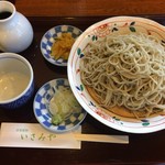 Isamiya - もり蕎麦＆ミニ天丼セット¥1000+蕎麦大盛¥250