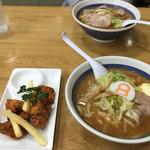 8 Ban Ramen Minato Oohashi Ten - 相方は 野菜ちゃあしゅうめん(味噌)