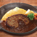 h Juurokkokumai Omurice & Doria Senmon Ten Omurice Tei Ehime Ionmo-Ru Imabari Shintoshiten - 黒カレー牛肉100％ハンバーグおむらいす