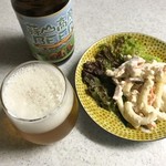 Hotel Hiruzen Hills - 蒜山高原 BEER ピルスナー、マカロニサラダをアテにいただきま〜す