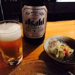 安永丸 - まずは瓶ビールで乾杯！