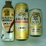 Family Mart Nyuzen Kokomae Ten - 一番搾り、富山で乾杯、キリン零ICHI、小岩井ミルクとコーヒー